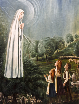 Quatrieme apparition a valinhos peinte par s ur maria da conceicao carmelite a fatima